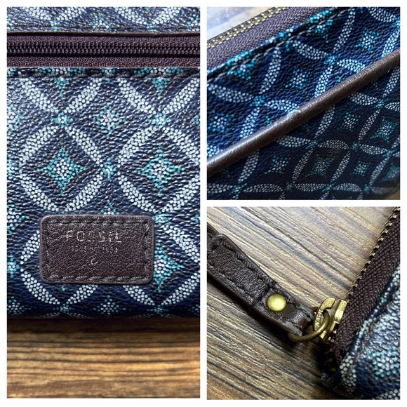Fossil Geometric Logan Zip Around Wallet - Picture 10 of 10